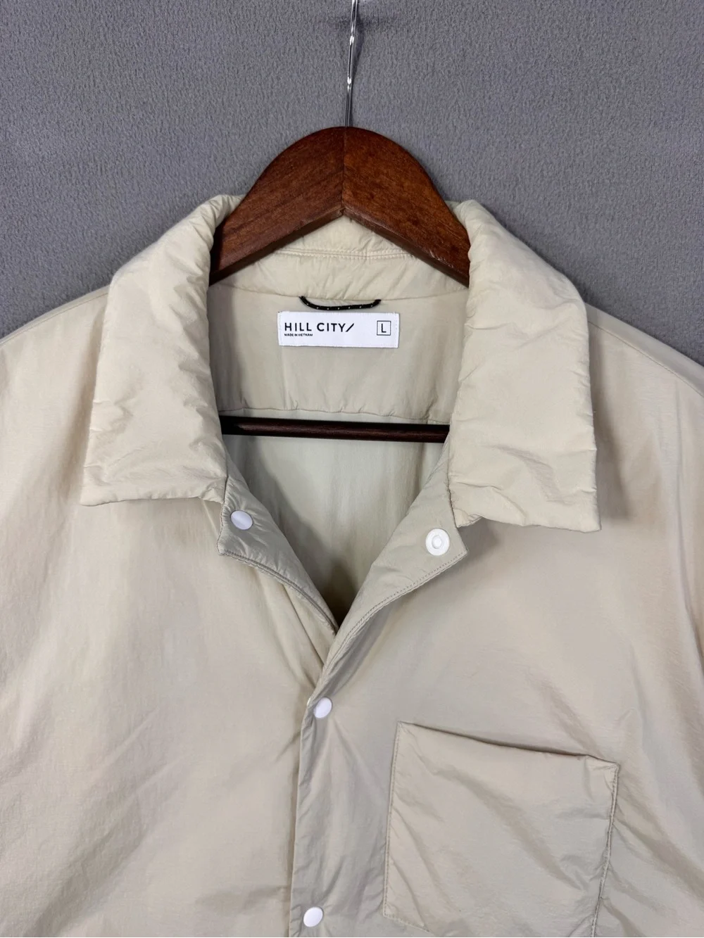 Hill City Thermal Light Shirt Jacket, Color Sand Beige Stone, Men’s Large